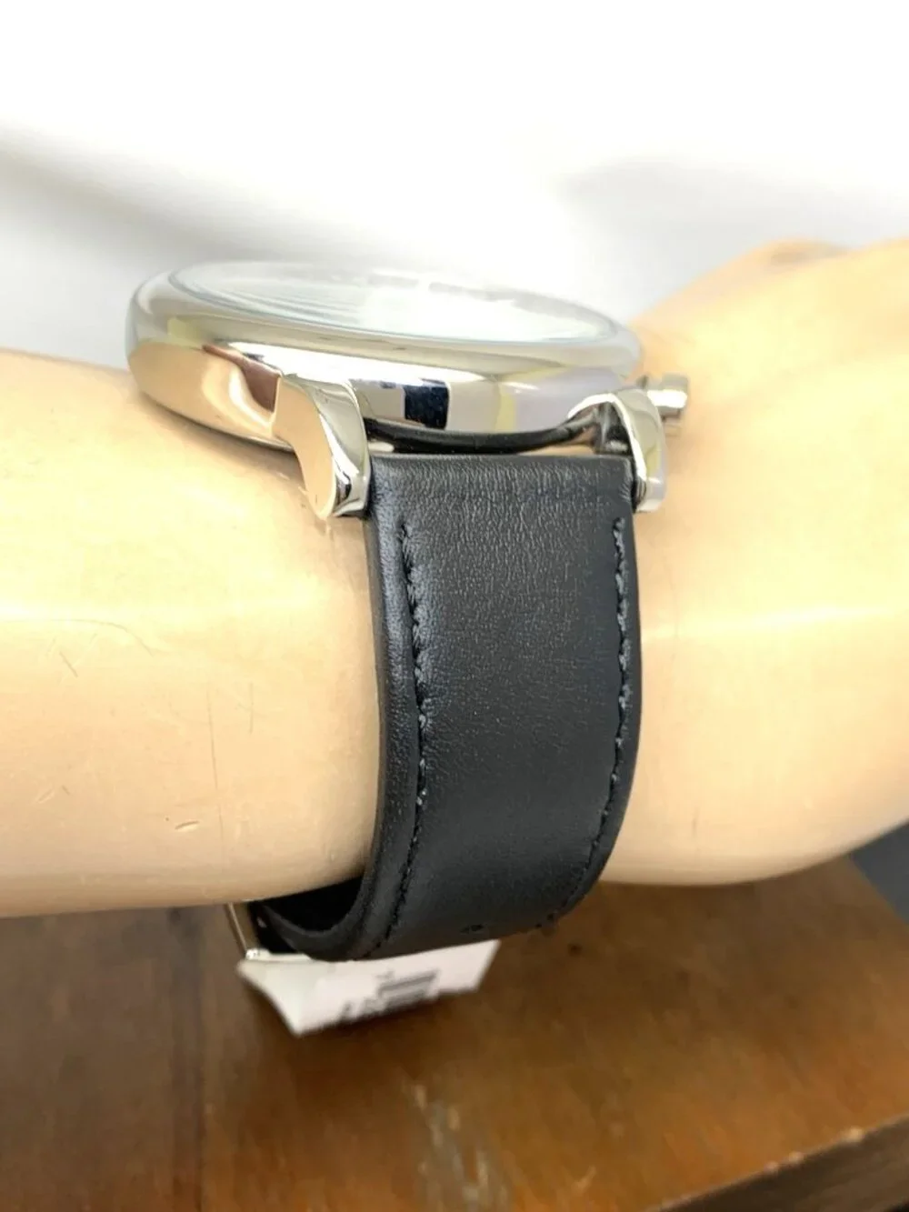 Emporio Armani Men's Watch AR1828 Quartz Chronograph Black Dial Leather Strap